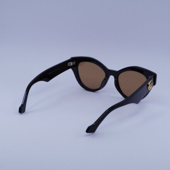 Gucci GG0957S 003 Sunglasses Black Cat Eye Frame, Brown Lenses main image 4